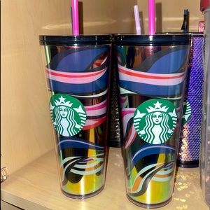 🔅Starbucks 2021 Holographic Ribbons Venti Tumbler - ONE ➰